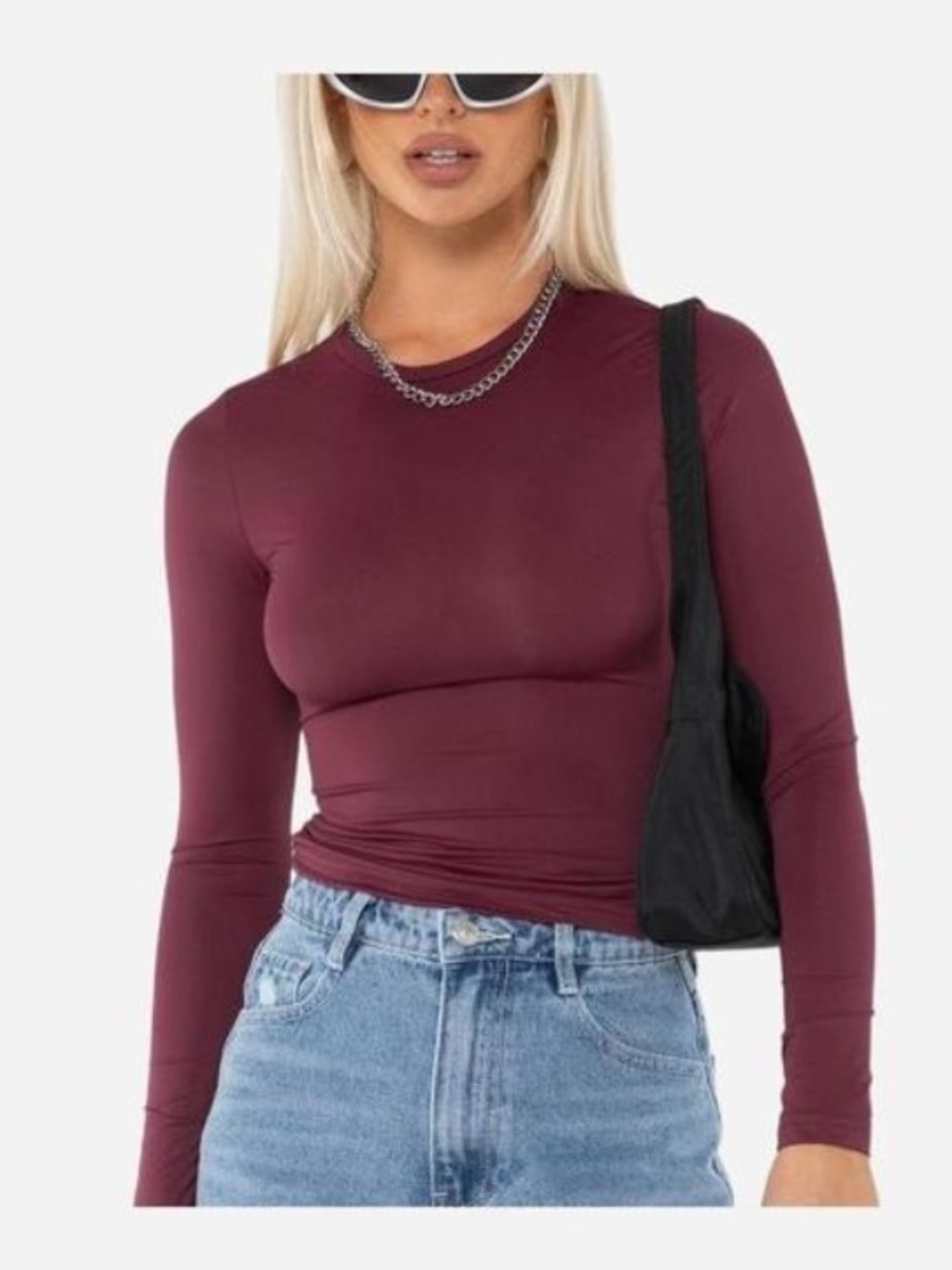 Princess Polly Long Sleeve Crewneck Top Size 0